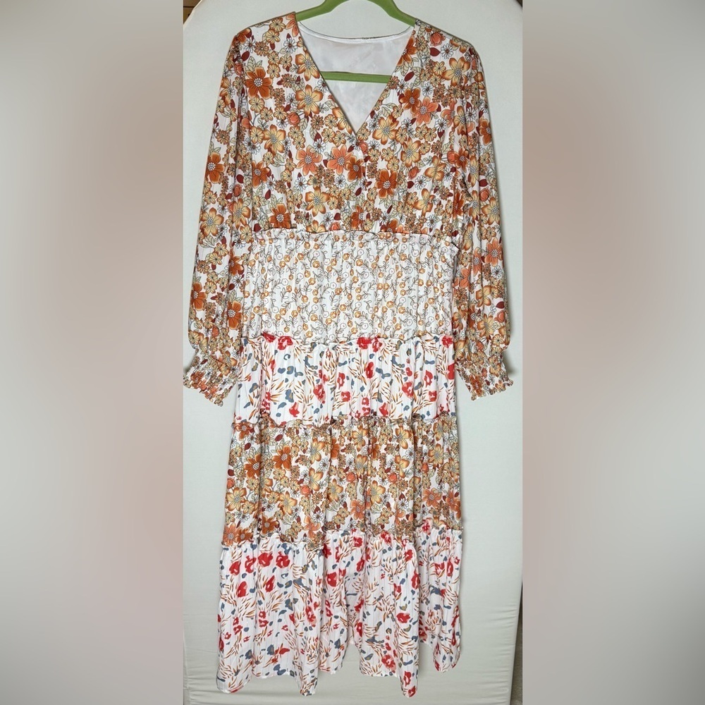 Boho floral dress • Women’s XL